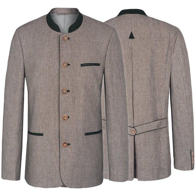 Weis Trachtenjanker Natur - Herren Trachtenmode Jägerleinen - Janker Trachtenjacke mit Stehkragen HT9