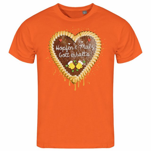 deinshirt Print-Shirt Herren T-Shirt Lebkuchenherz Hopfen und Malz Funshirt mit Motiv