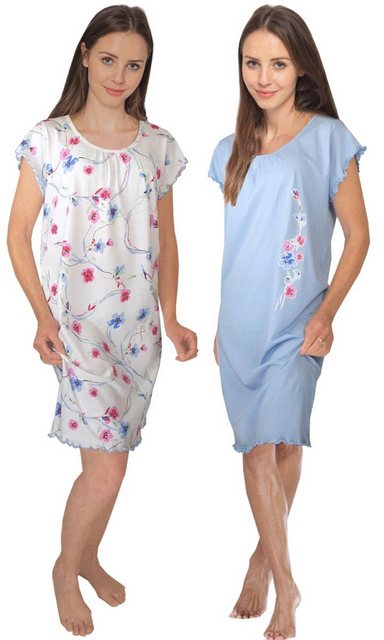 Consult-Tex Nachthemd Damen Nachthemd 2 Stück Packung DW946/947 (Set, 2-tlg., 2 Stück) bequem zu Tragen