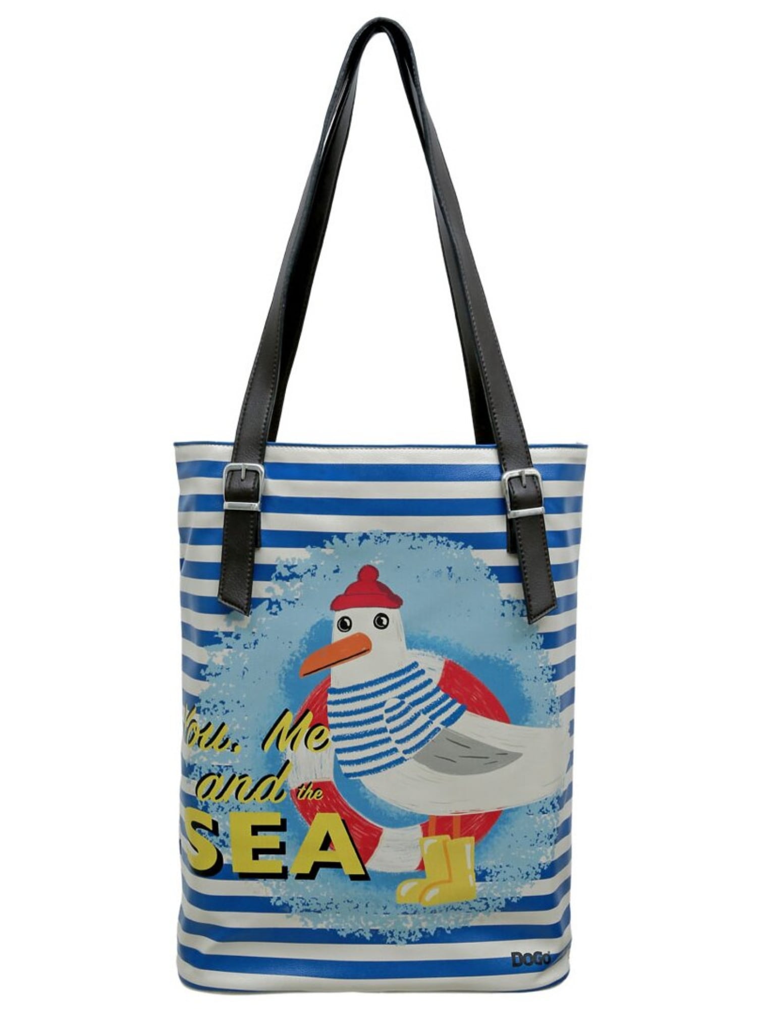DOGO Umhängetasche "Damen Tall Bag You, Me And The Sea Vegan Damen Handtaschen", Vegan