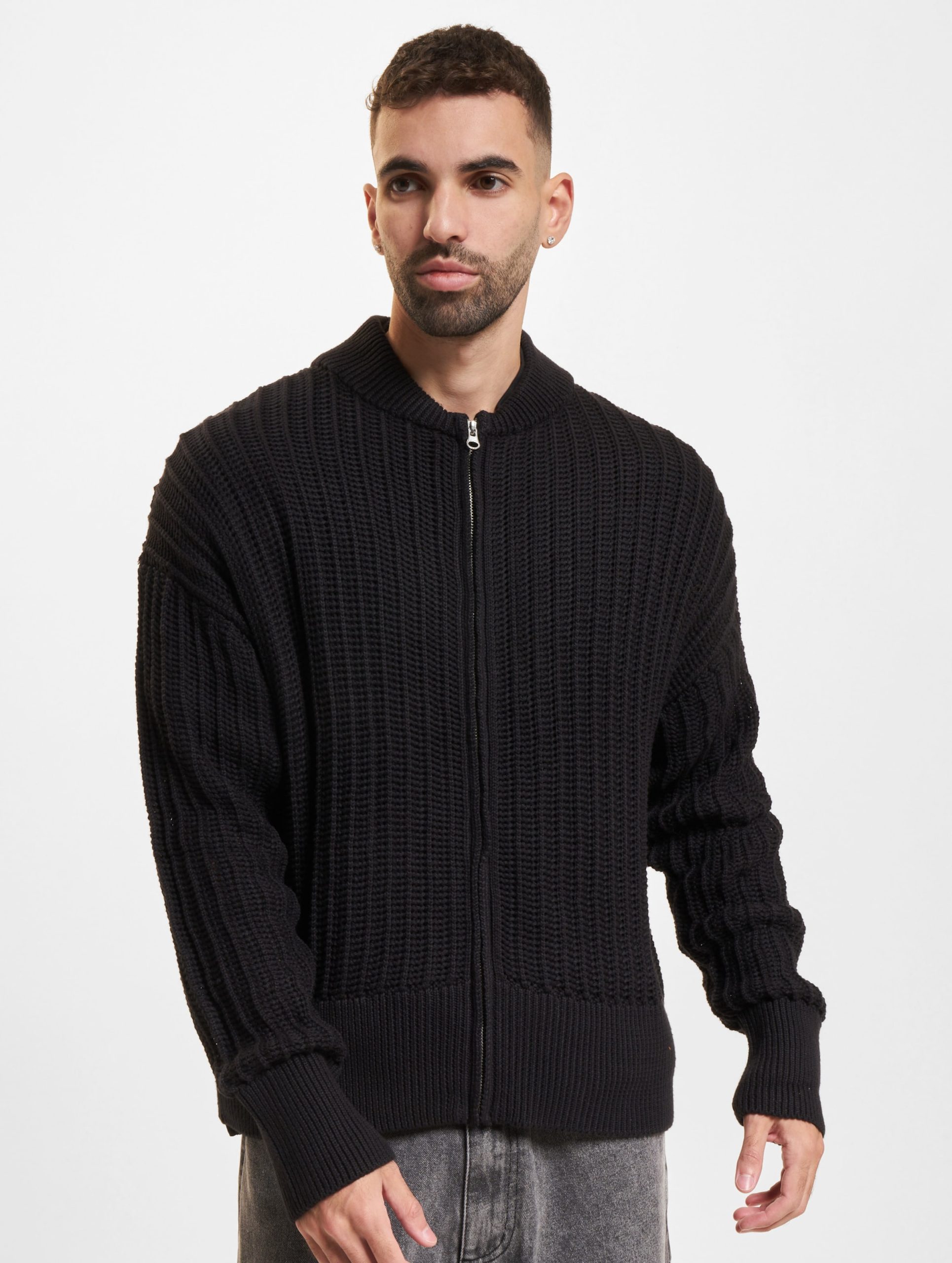 Denim Project Knitted Bomber Strickjacke