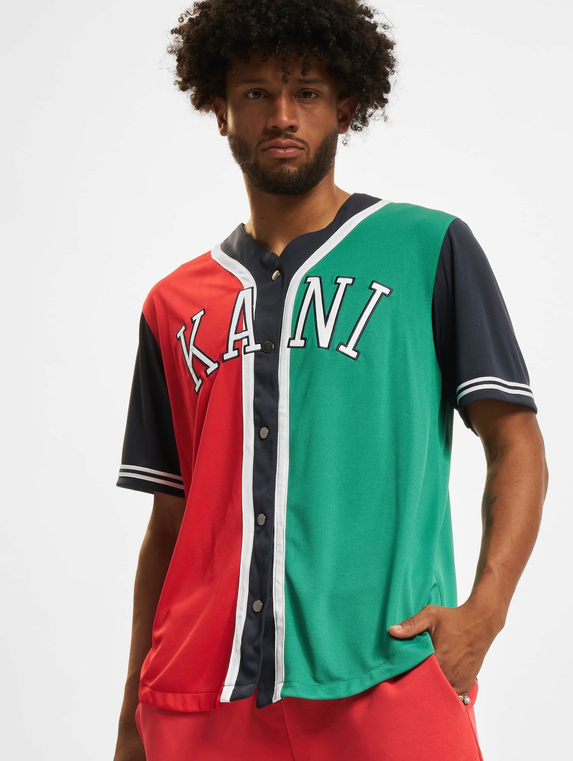 Karl Kani College Block Baseball Hemd