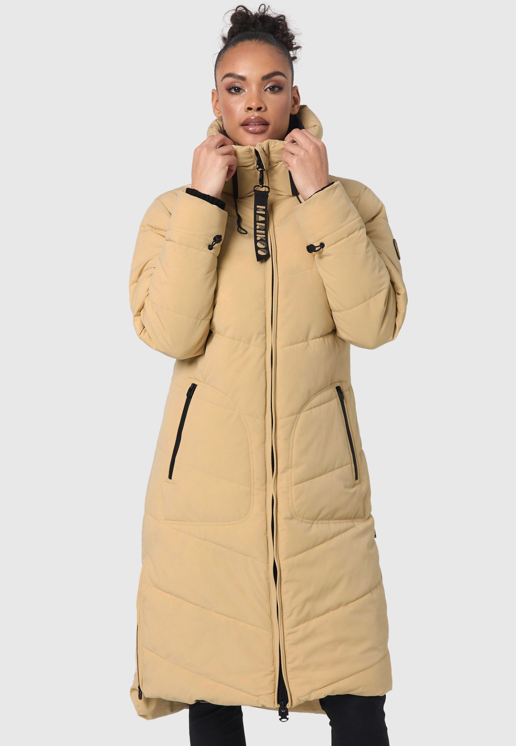 Marikoo Winterjacke "Benikoo", langer Winter Mantel gesteppt