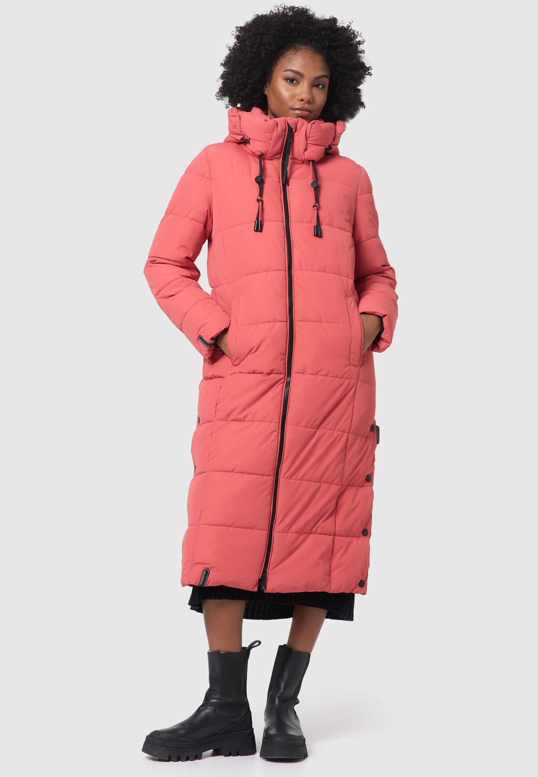 Marikoo Winterjacke "Nadeshikoo XIV", extra langer Winter Mantel gesteppt