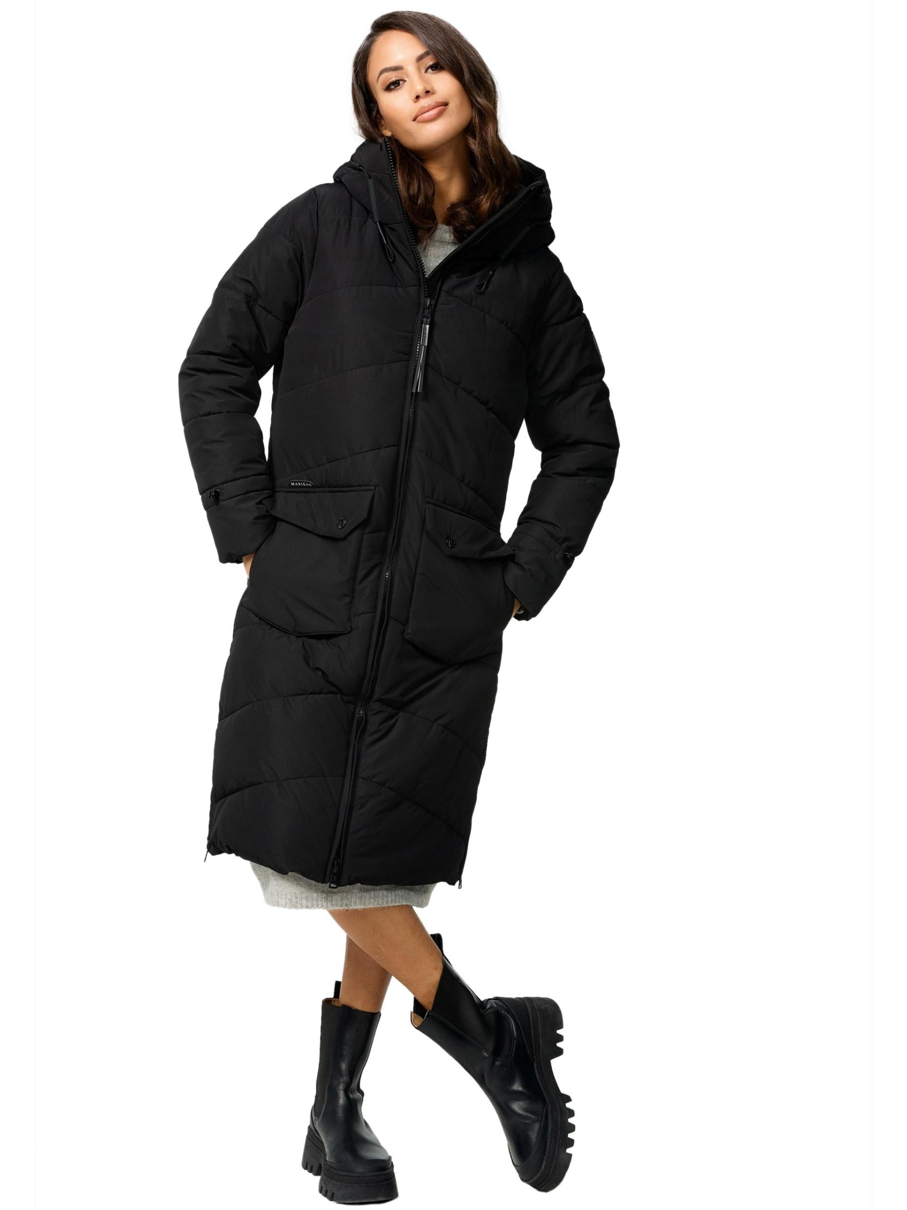 Marikoo Winterjacke "Tomomii XVI", warmer Winter Stepp Mantel mit Kapuze