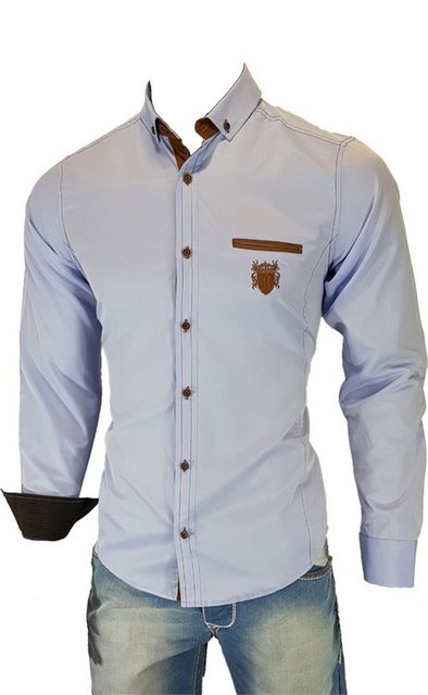 Megaman Langarmhemd Herren Button Down Outdoor Freizeithemden Casual Style, Flanellhemden