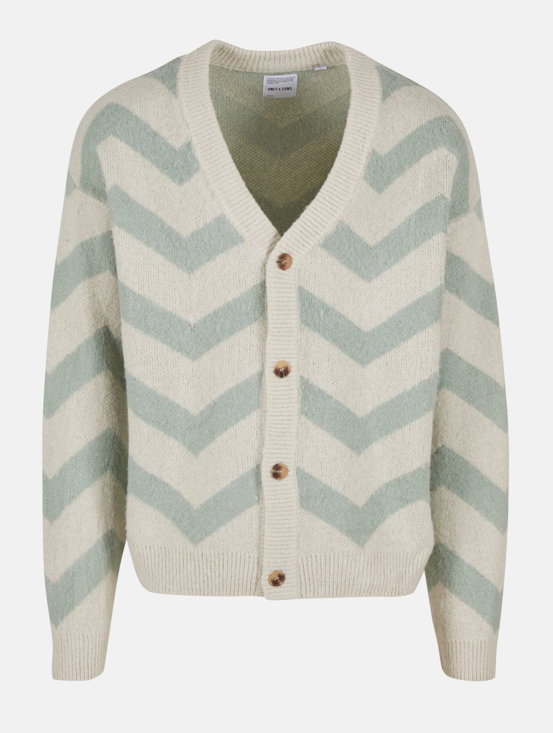 Only & Sons Ronnie Vin 7 Brushed Card Knit Strickjacke