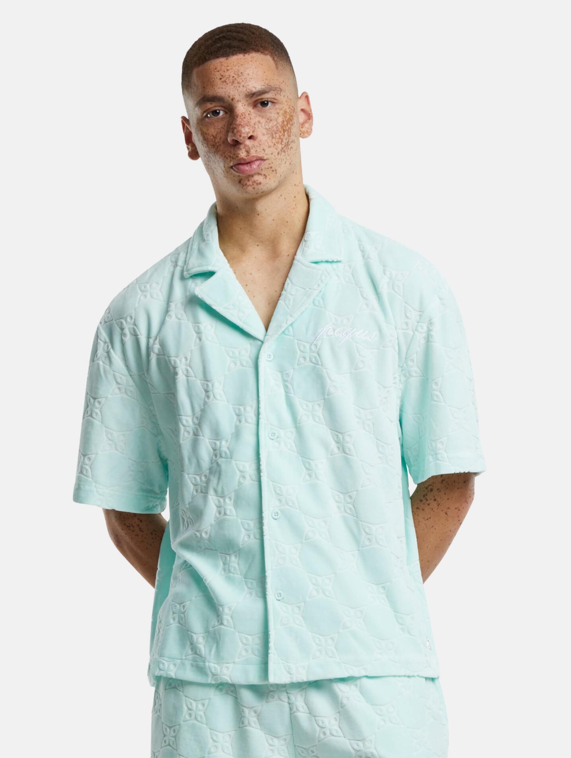 PEQUS Chest Logo Monogram Frottee Hemd