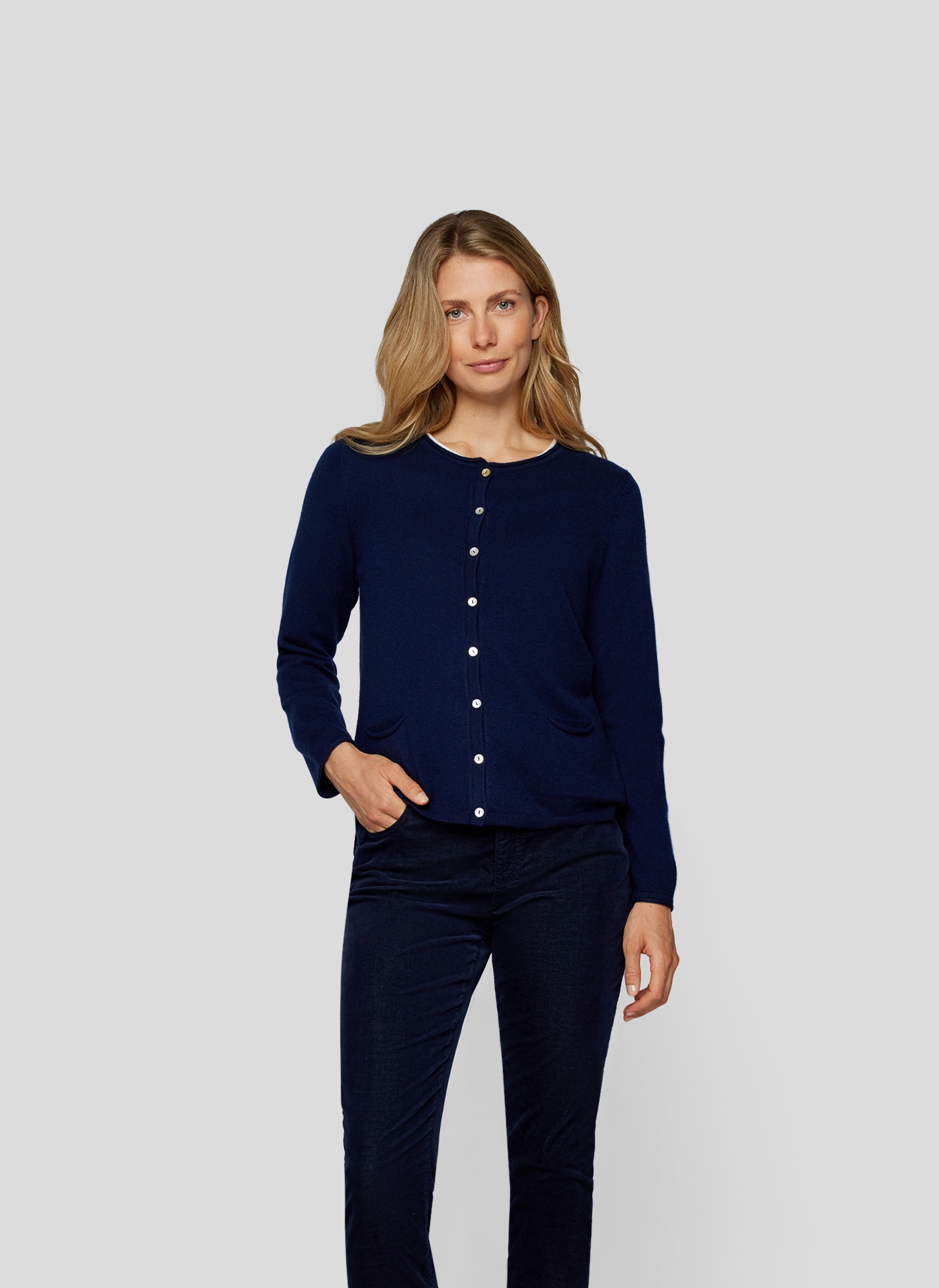 Rabe Strickjacke "Rabe Cashmere Strickjacke mit Rundhals"
