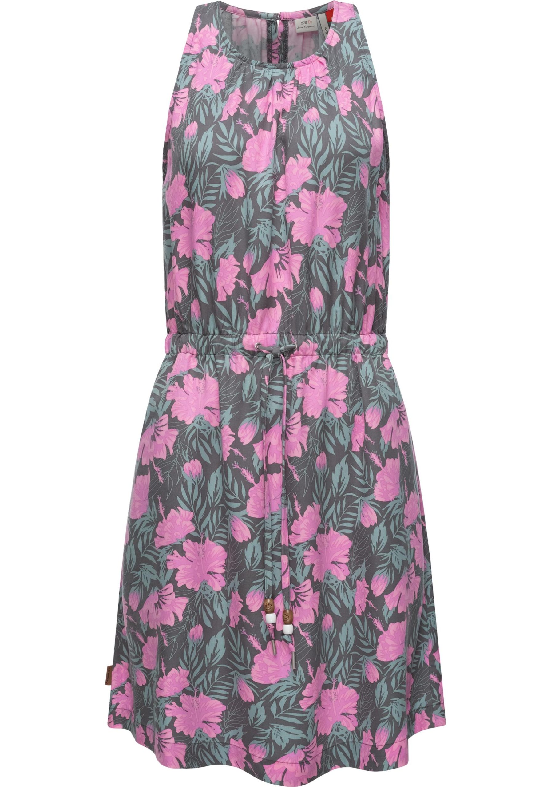 Ragwear A-Linien-Kleid "Sanai Print Organic", stylisches Sommerkleid mit verspielten Details