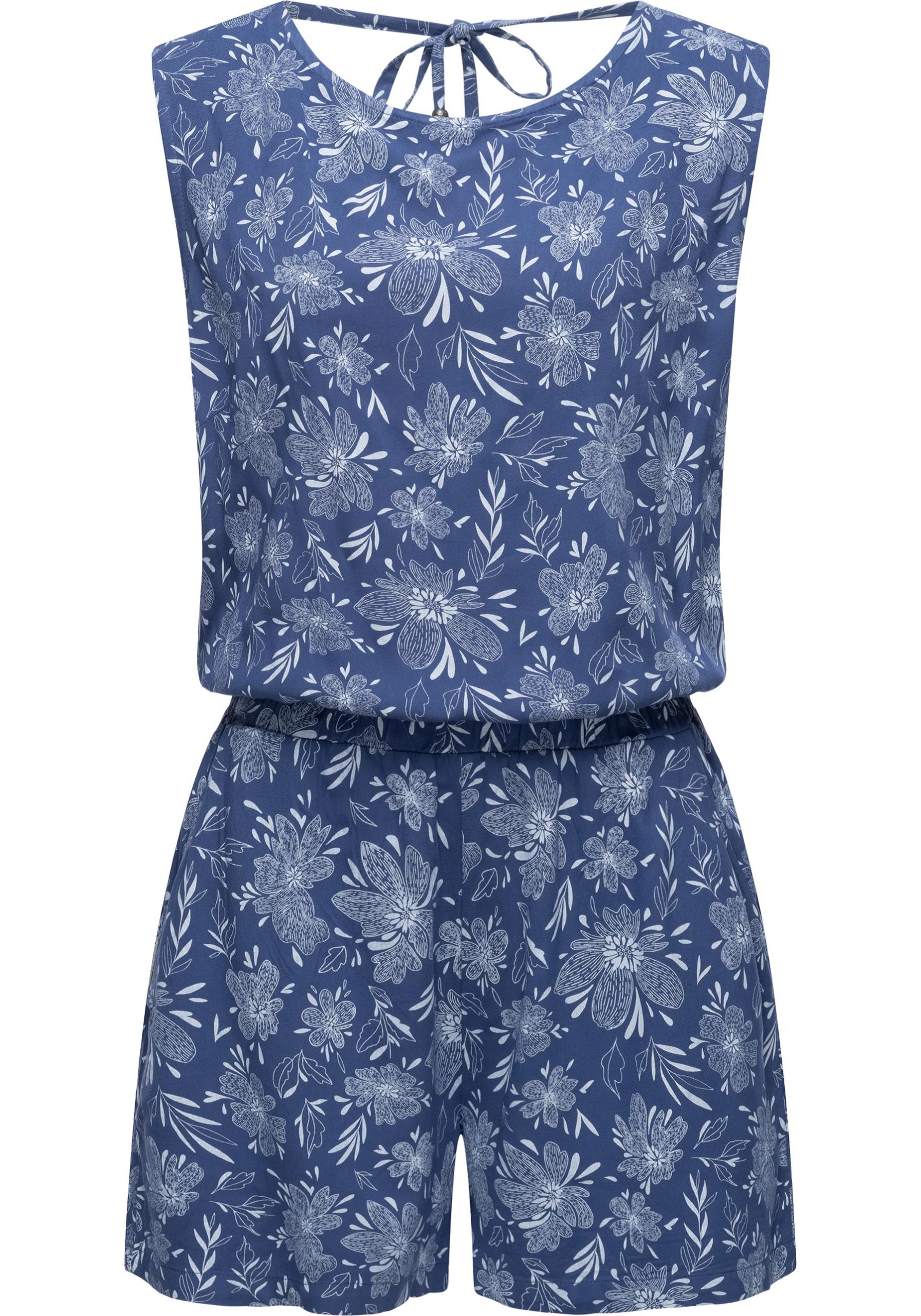 Ragwear Jumpsuit "Zella", schicker, kurzer Damen Overall mit floralem Print
