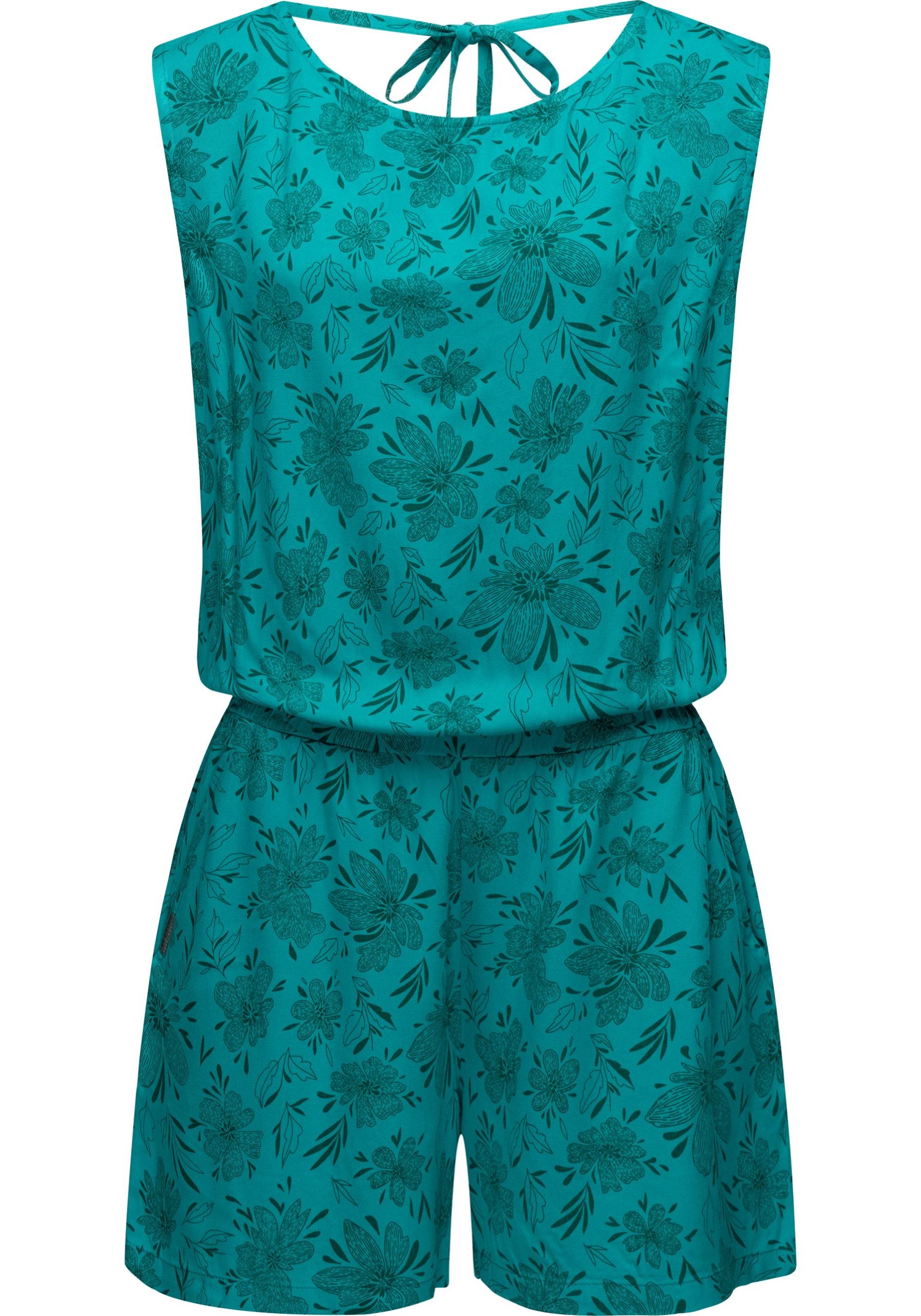 Ragwear Jumpsuit "Zella", schicker, kurzer Damen Overall mit floralem Print