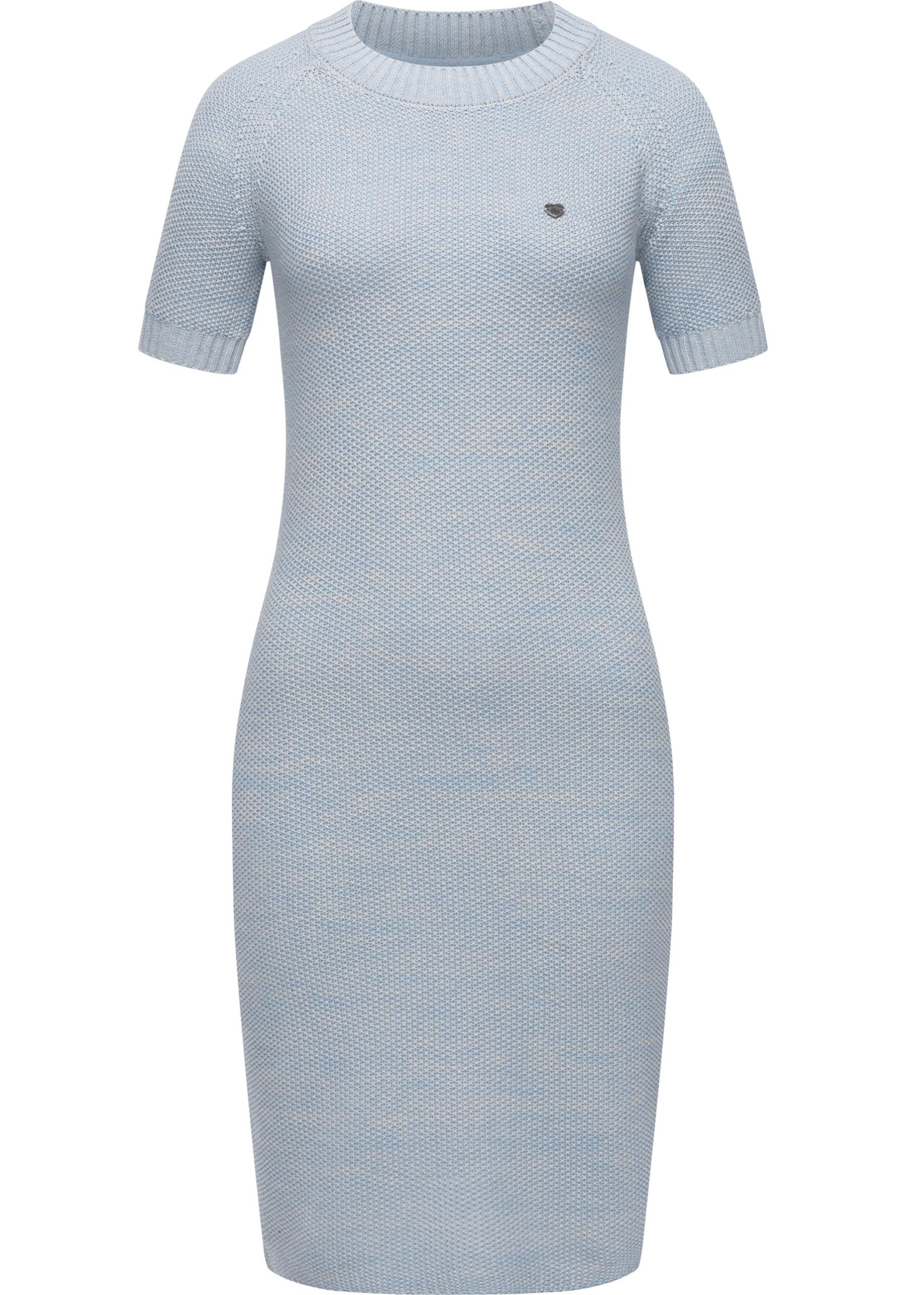 Ragwear Strickkleid "Kolya", kurzärmliges Damen Midikleid in Strickoptik