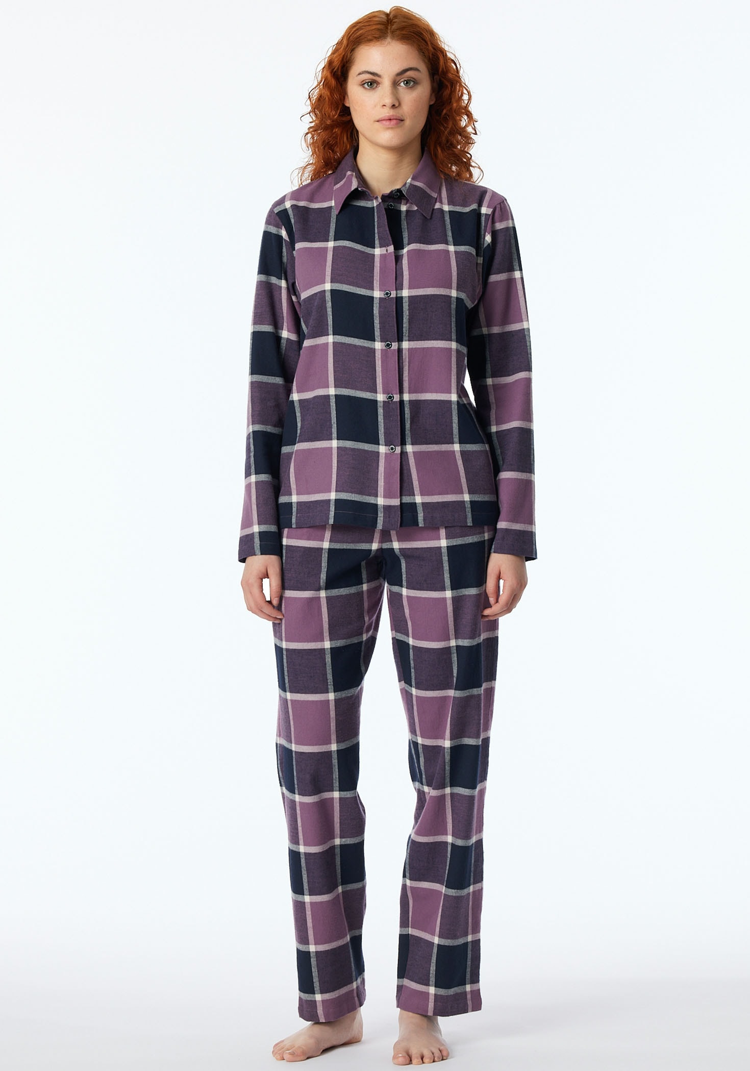 Schiesser Pyjama ""Selected Premium Warming"", (2 tlg.), mit klassischem Karomuster