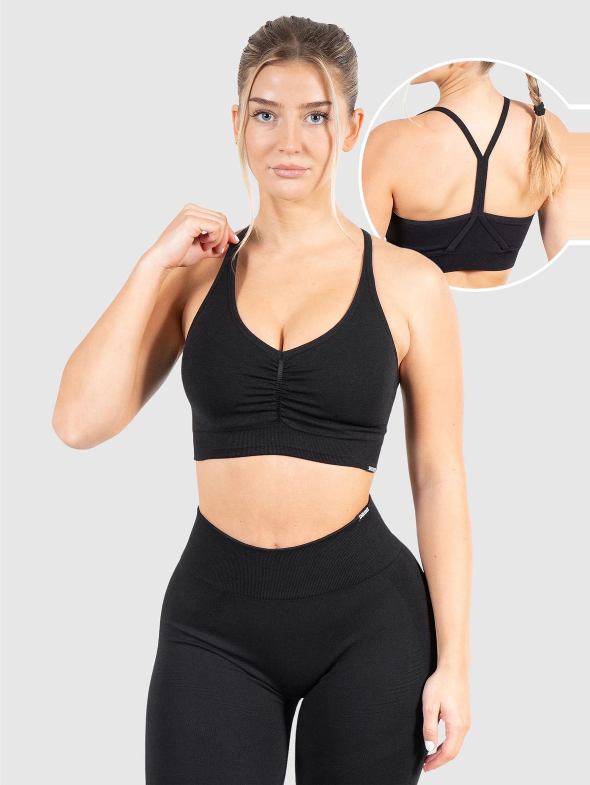Smilodox Sport BH Solid Scrunch Unterwäsche
