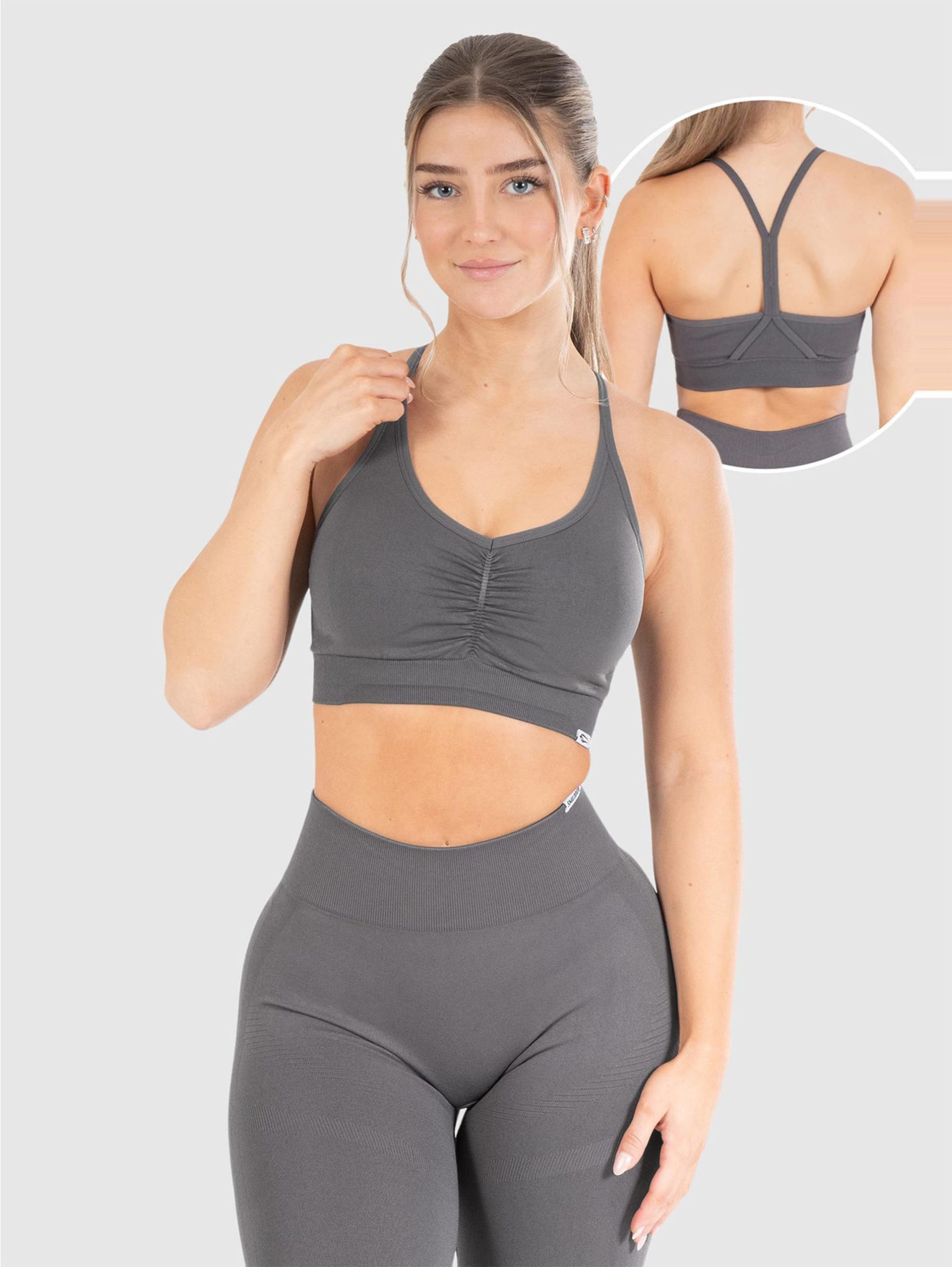 Smilodox Sport BH Solid Scrunch Unterwäsche