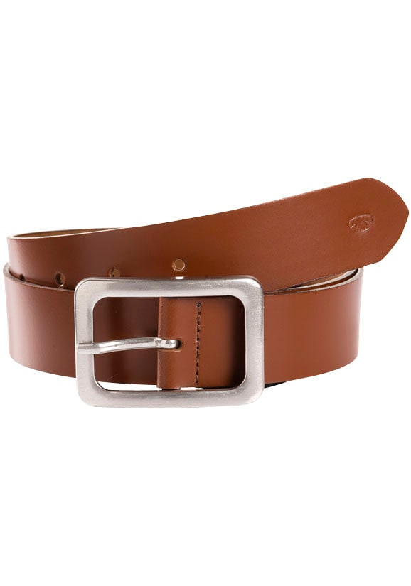 TOM TAILOR Ledergürtel "TTEVE", 4 cm breiter Damen Ledergürtel, kalssiches Must-Have