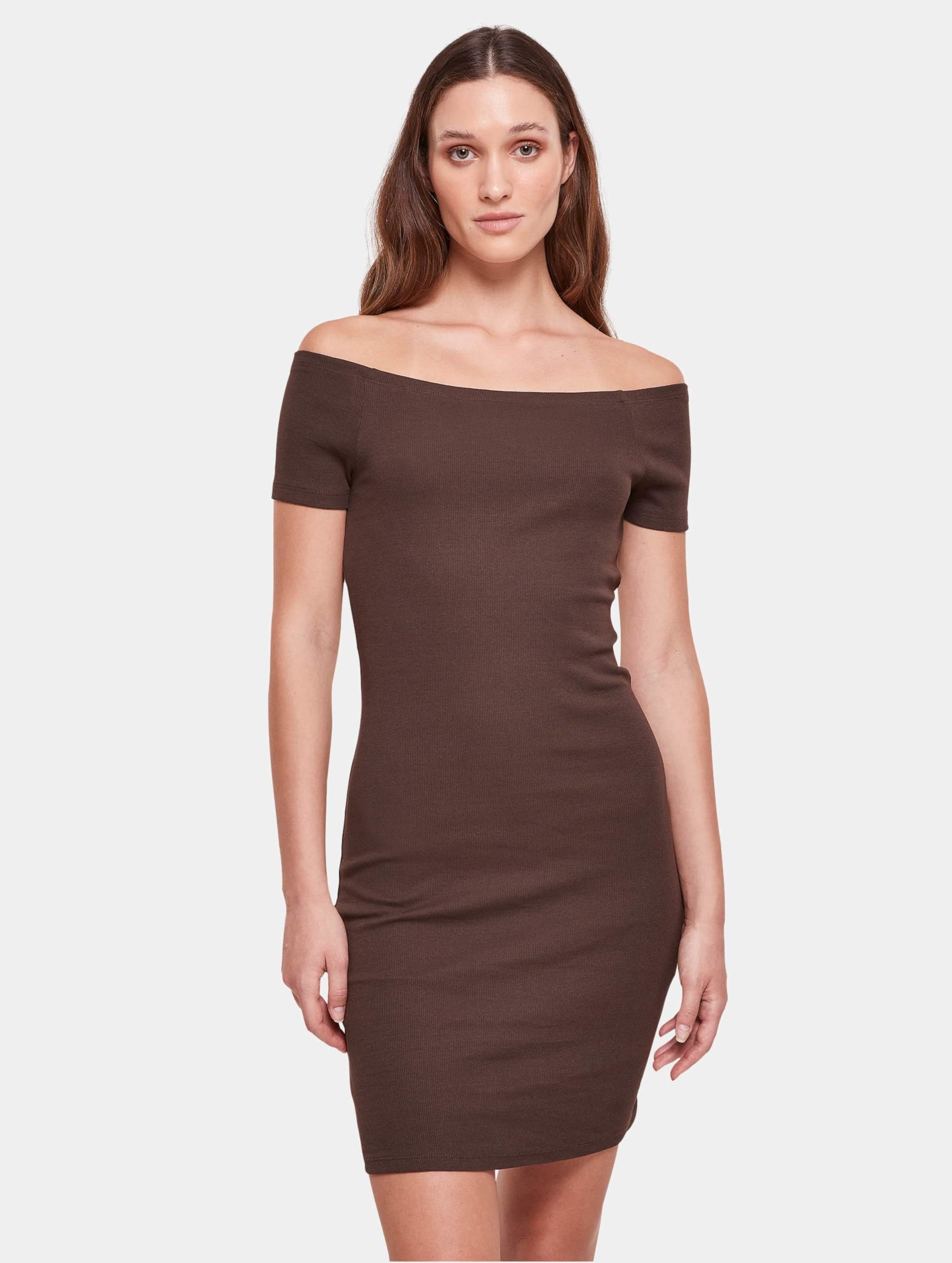 Urban Classics Off Shoulder Rib Kleid