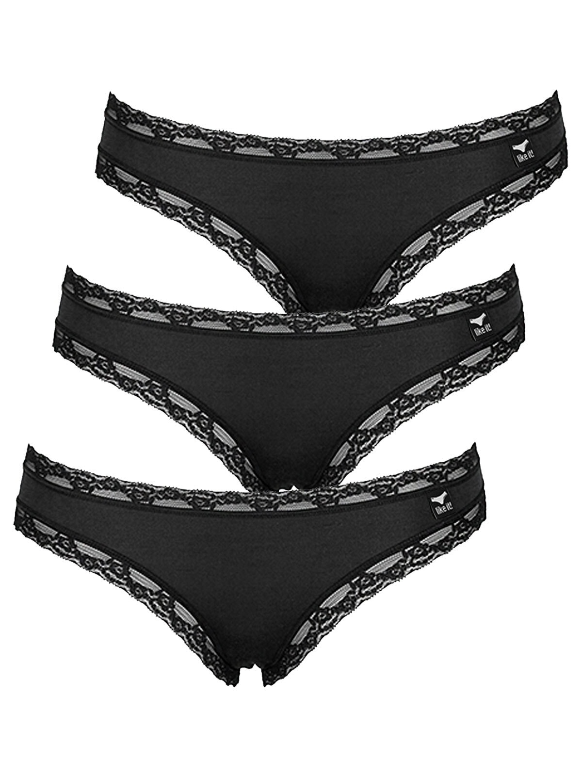 like it Midislip "3er Pack Damen Minislip Olivia", (Spar-Pack, 3 Stück St.)
