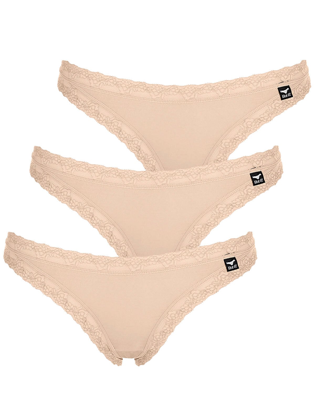 like it String "3er Pack Damen String Olivia", (Spar-Pack, 3 Stück St.)
