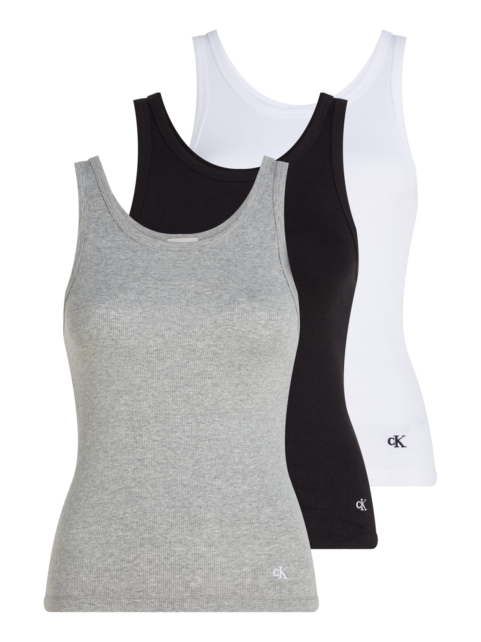 Calvin Klein Underwear Tanktop "SCOOP NECK COTTON TANK 3PK", (Packung, 3 tlg., 3er-Pack), mit Logostickerei