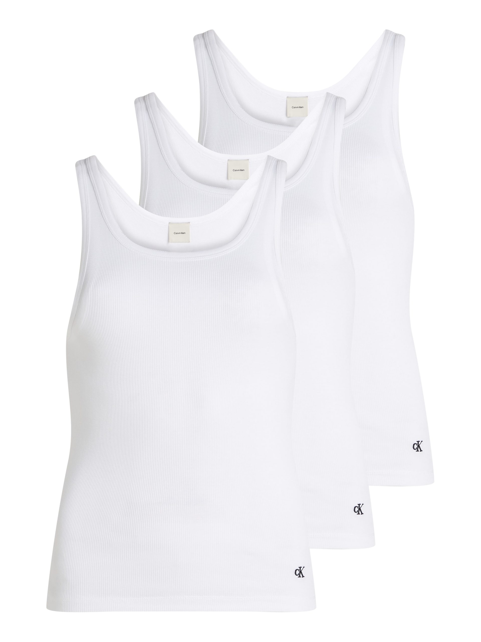 Calvin Klein Underwear Tanktop "SCOOP NECK COTTON TANK 3PK", (Packung, 3 tlg., 3er-Pack), mit Logostickerei