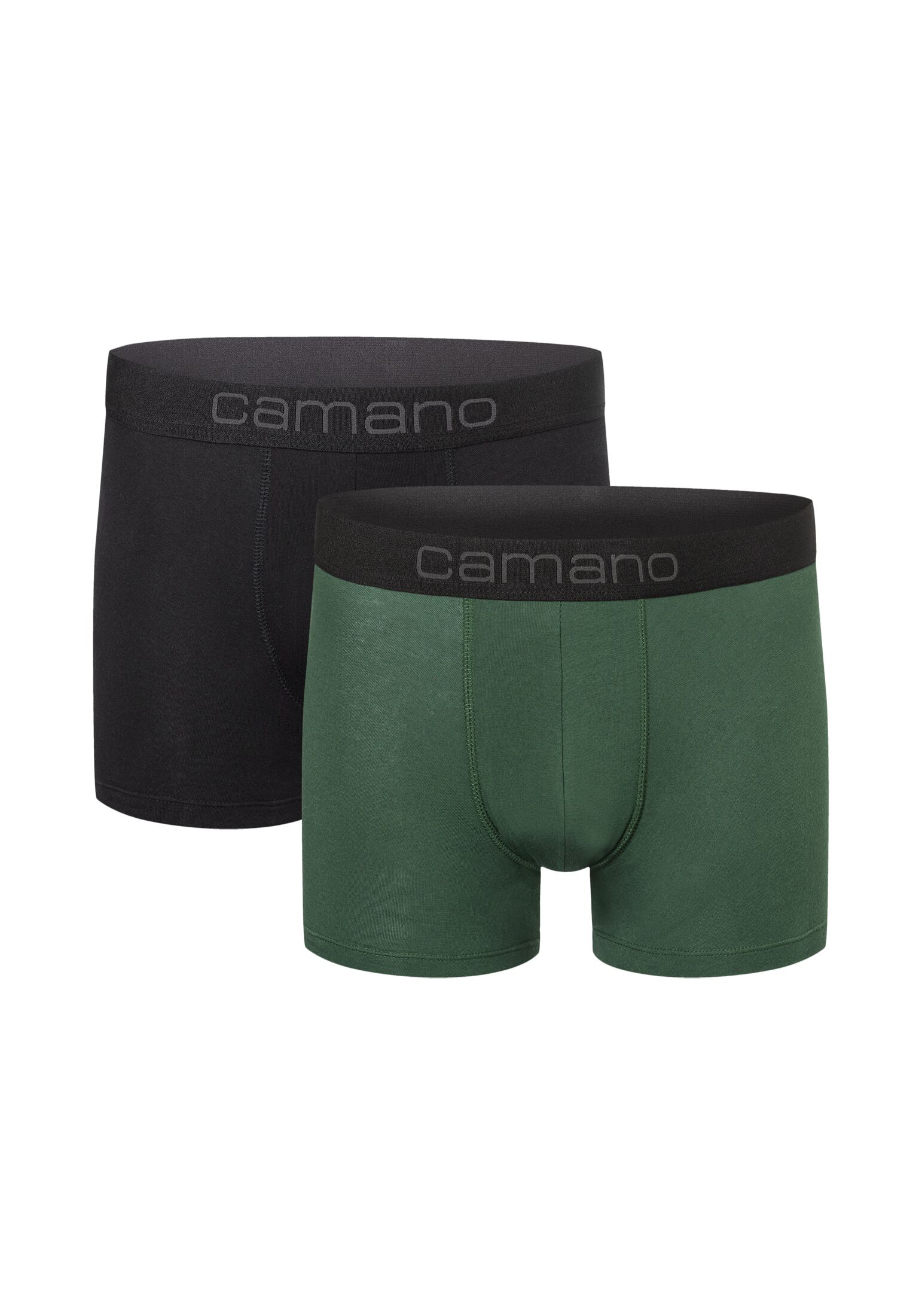 Camano Boxershorts "Boxershorts Unterhosen Herren elastischer Gummibund ohne"