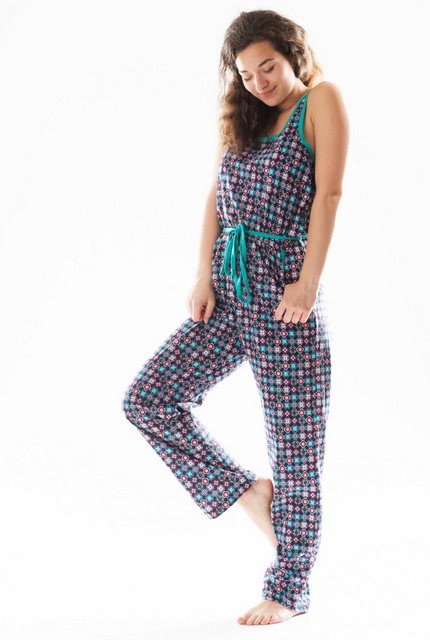 Consult-Tex Jumpsuit Schlaf-Overall Damen DF020 (1-tlg) Standart Beinlänge in tollem Druck-Dessin