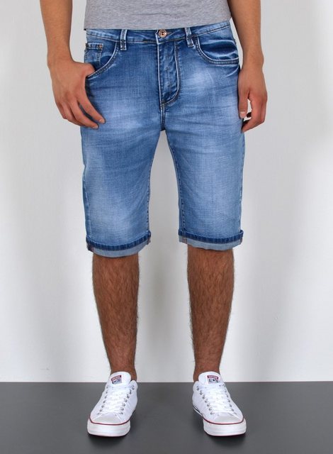 ESRA Jeansshorts Herren Sommerhose Jeans Shorts Herren Jeans-Shorts Stretch kurze Hose Jeans-Shorts Herren kurze Jeans Herren Sommer Hose Jeans Shorts