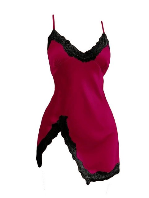 Elegant Love Nachthemd Sexy Negligee, Kleider für Damen mit Spitzenbesatz und Leopardenmuster (1-tlg., Schlafkleid) Nachtwäsche aus Satin, Loungewear