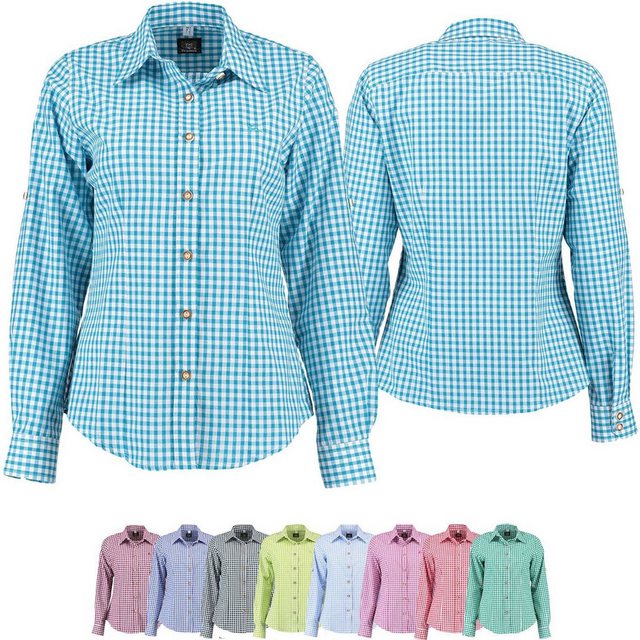 German Wear Trachtenbluse GW-OB13 Trachtenbluse für Trachten lederhosen bluse Trachtenmode kariert