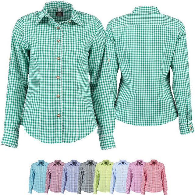 German Wear Trachtenbluse GW-OB13 Trachtenbluse für Trachten lederhosen bluse Trachtenmode kariert