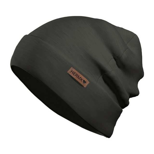 HERMKO Beanie 8840911 Mütze für Damen und Herren aus Merinowolle und Tencel