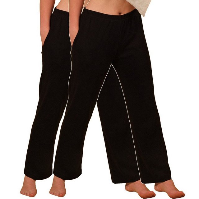 HERMKO Relaxhose 984 2er Pack Homewear Hose aus Bio-Baumwolle für Damen und Herren