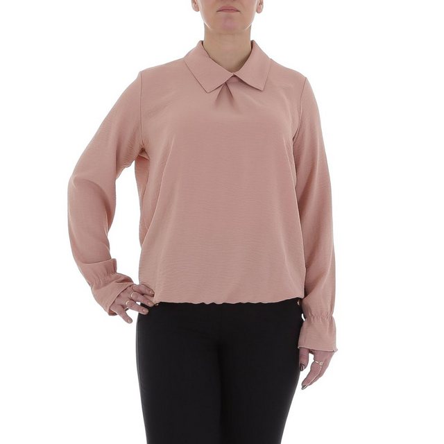 Ital-Design Langarmbluse Damen Elegant (85915900) Bluse in Altrosa