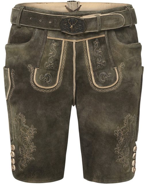 Luis Steindl Trachtenlederhose Kurze Lederhose mit Gürtel