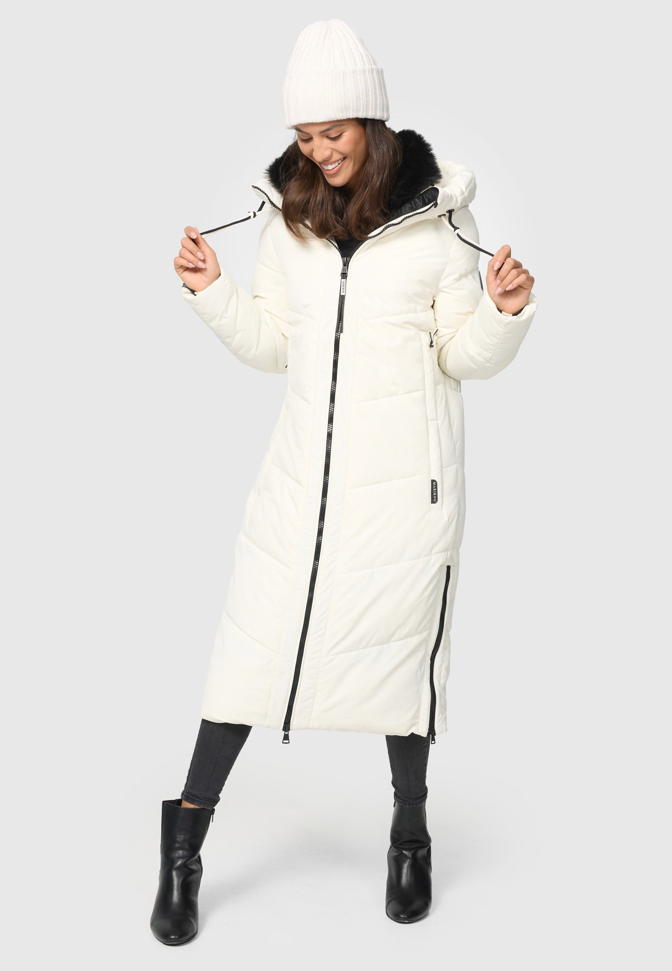 Marikoo Winterjacke "Nadaree XVI", Stepp Mantel mit großer Kapuze