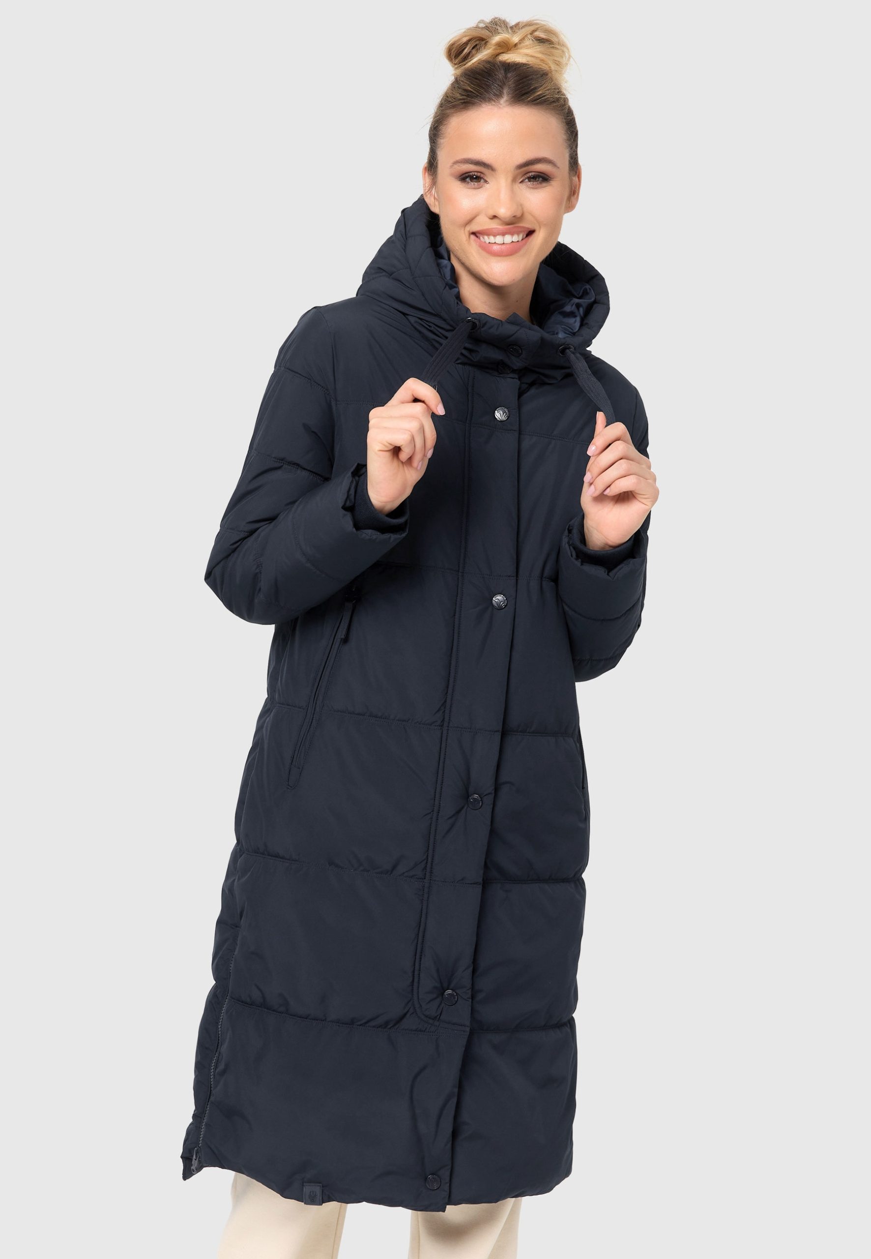 Marikoo Winterjacke "Soranaa", langer Winter Mantel mit Kapuze