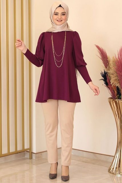 Modavitrini Tunika Damen Tunika Longtunika Hijab Tunika lange Tunika Modest (IKON)