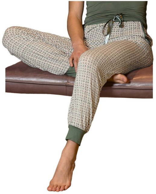Nina Von C. Pyjamahose Damen Pyjamahose mit Bündchen (1-tlg) Modisches Design