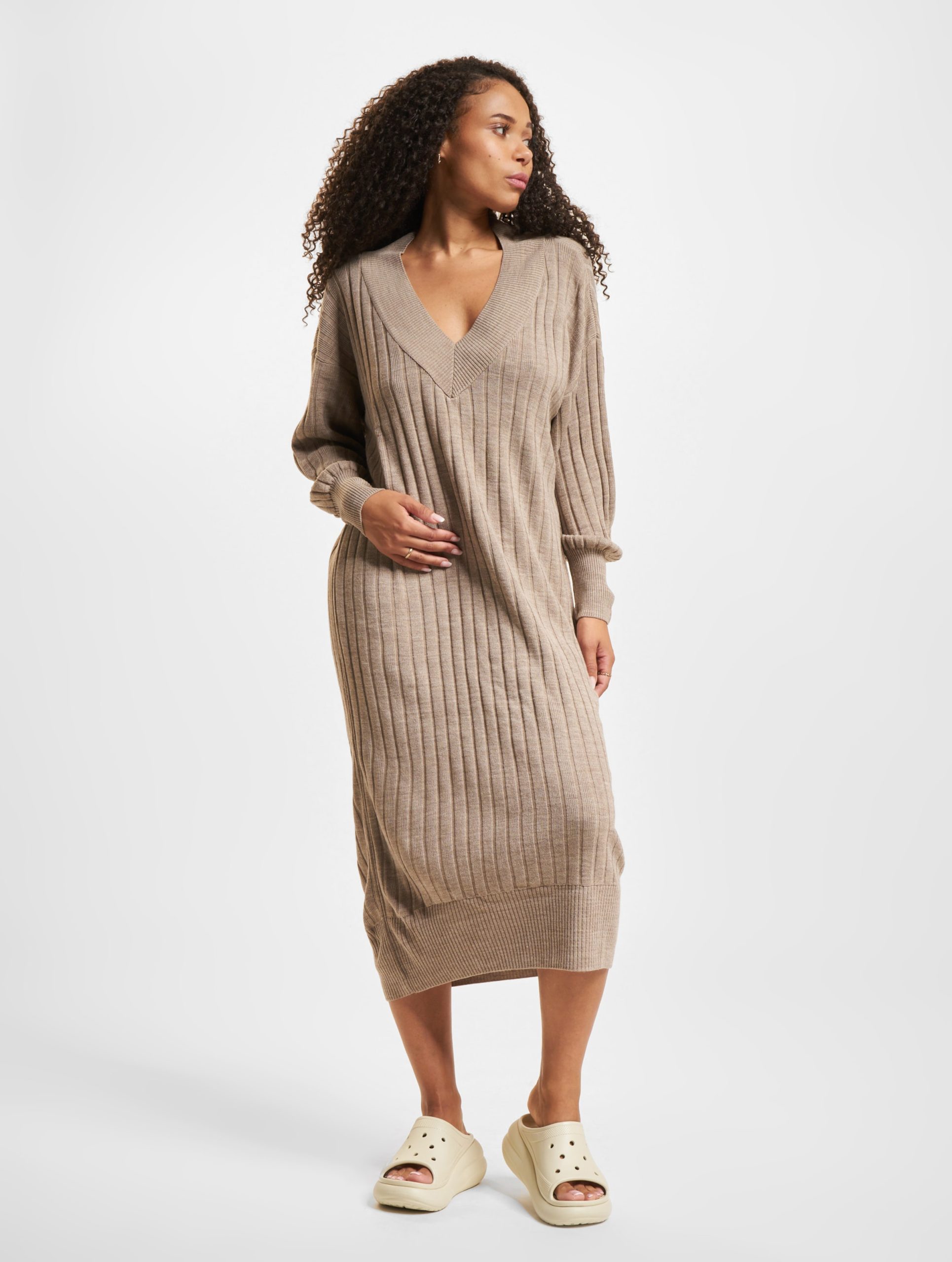 Only New Tessa Midi V Knit Kleid