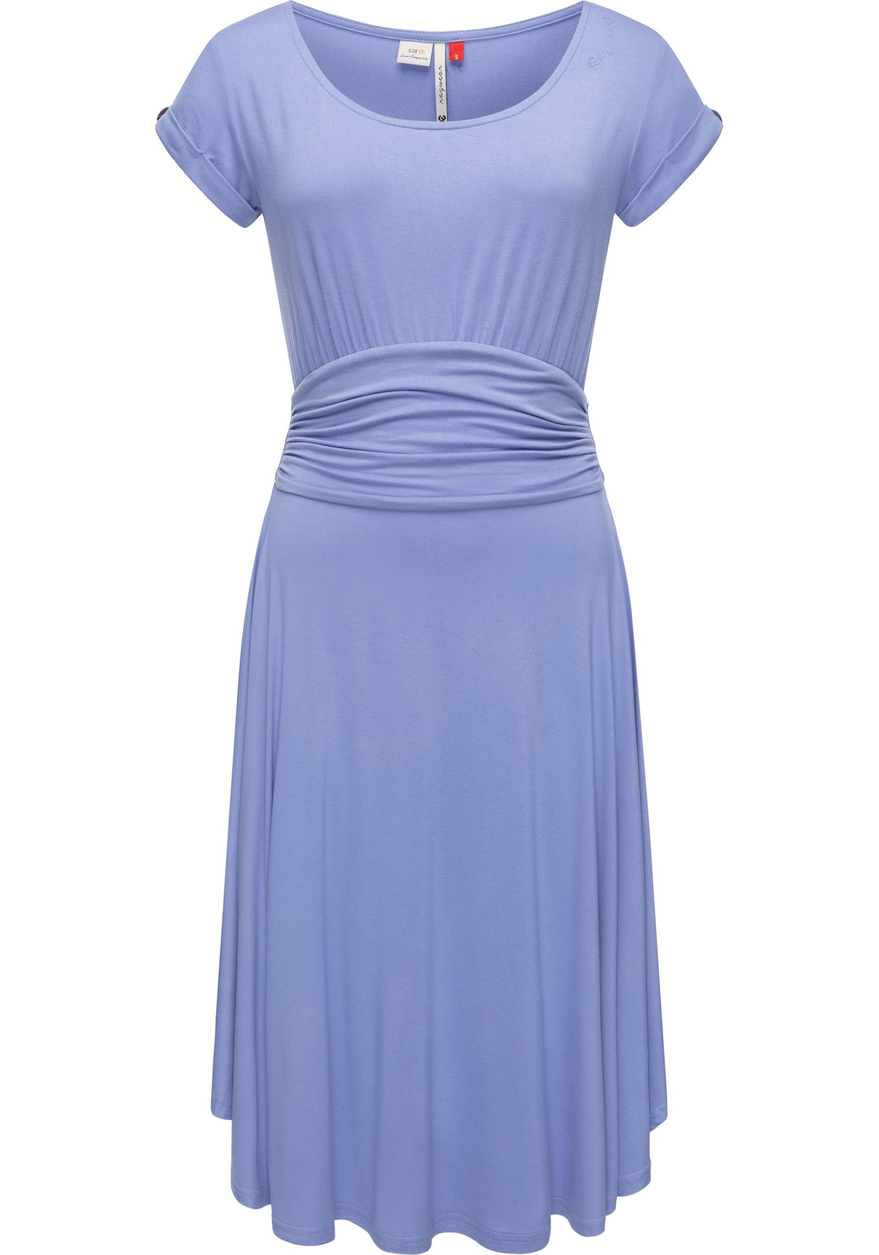 Ragwear Sommerkleid "Yvone Solid", leichtes Jersey-Kleid mit Taillengürtel