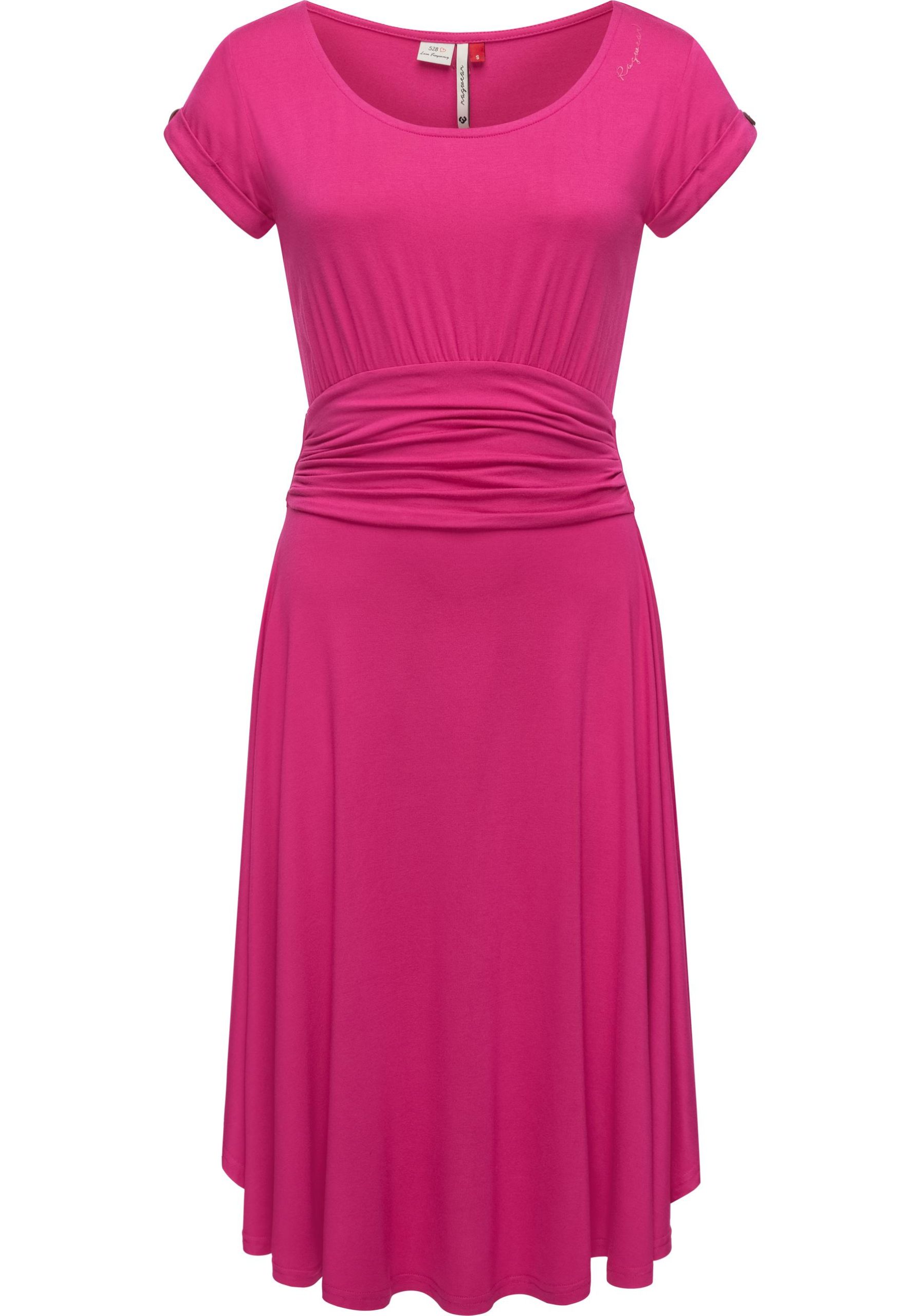 Ragwear Sommerkleid "Yvone Solid", leichtes Jersey-Kleid mit Taillengürtel