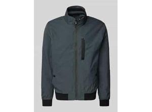 Regular Fit Outdoor-Jacke mit Stehkragen und Kontrast-Details