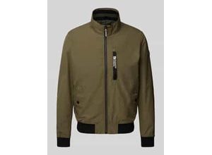 Regular Fit Outdoor-Jacke mit Stehkragen und Kontrast-Details