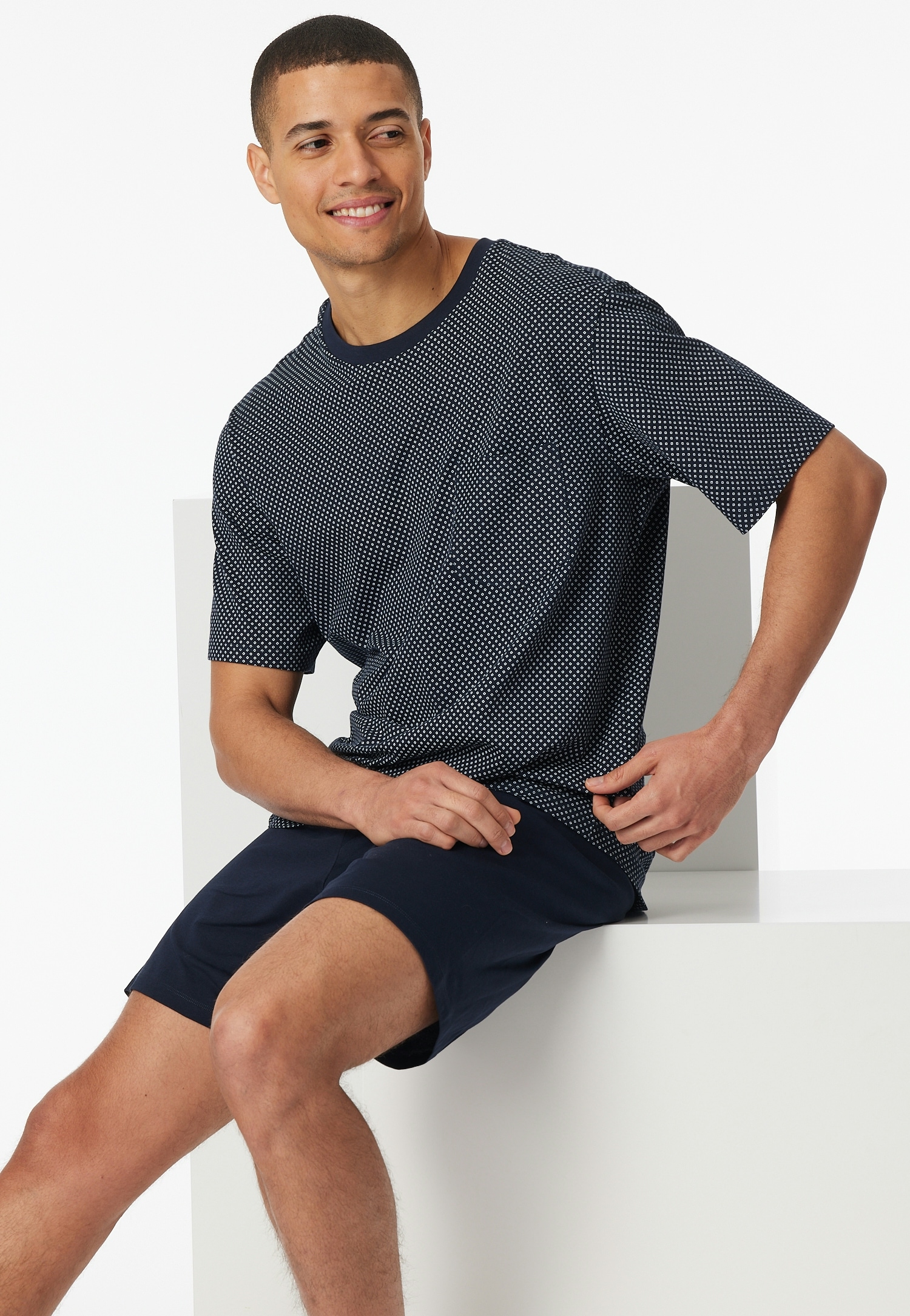 Schiesser Shorty ""Comfort Essentials"", (2 tlg.), mit gemustertem Oberteil