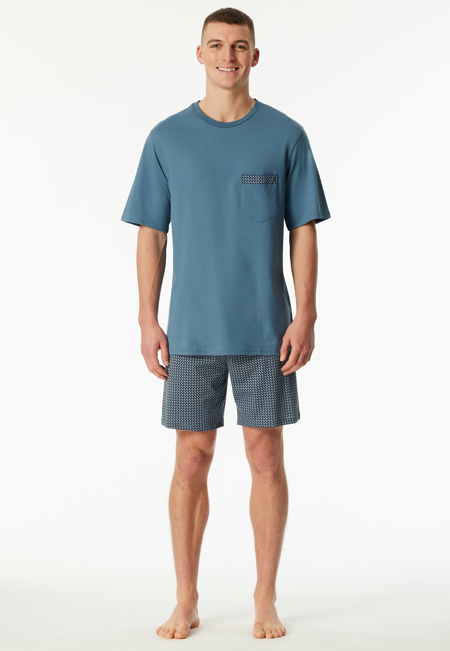 Schiesser Shorty ""Comfort Nightwear"", (2 tlg.), mit aufgesetzter Brusttasche