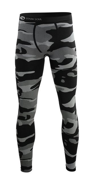Stark Soul® Funktionshose - Camouflage, Seamless, Thermo-Funktionsunterwäsche, Herren mit elastischem Bund