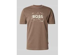 T-Shirt mit Label-Print