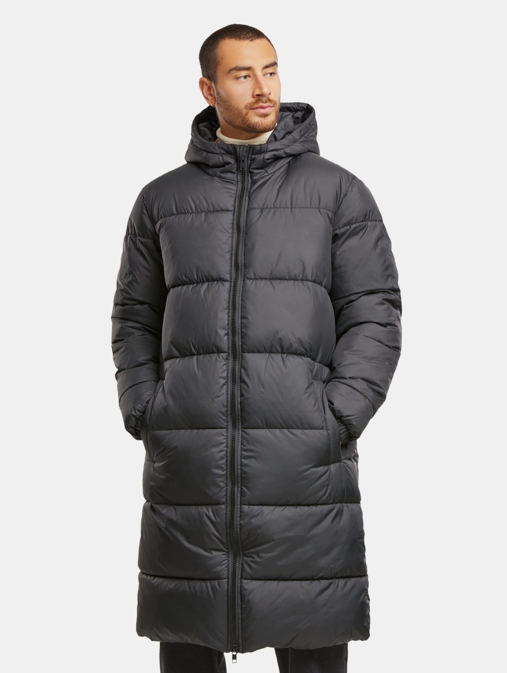 Urban Classics Mens Long Puffer Mantel